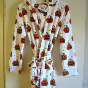 Snoopy Peanuts Berkshire Halloween Bathrobe Plush Robe Hooded Sleepwear Women